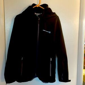 Free Country Women's Long Sleeve Full Zip Lined Jacket Solid Black Size …